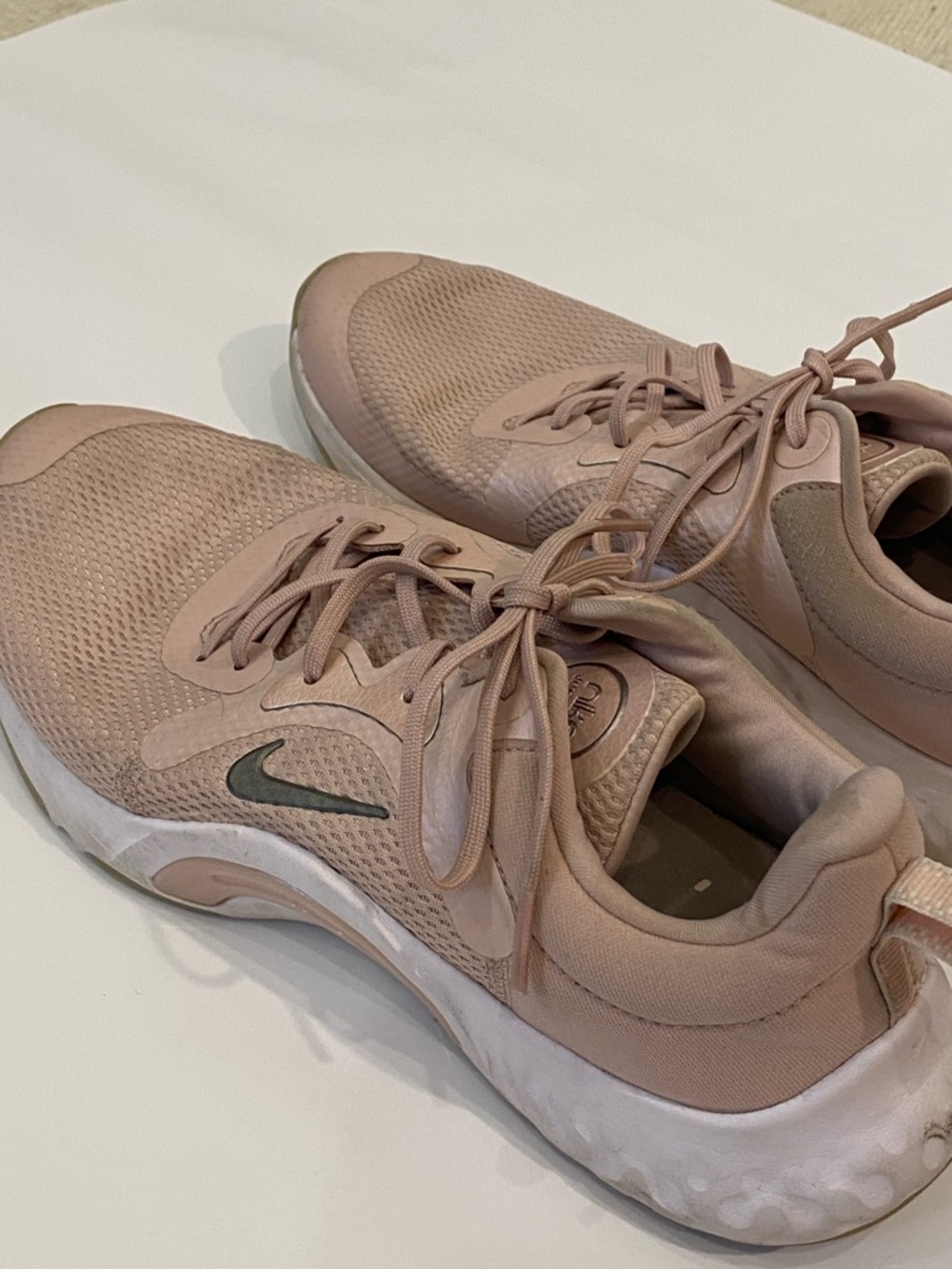 Nike Blush Pink Knit Athletic Sneakers